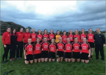  ??  ?? St Mary’s Minor ladies with their management who won the A2final recently after defeating Eoghan Rua on a scoreline of 8-18 to 3-14 in the final.