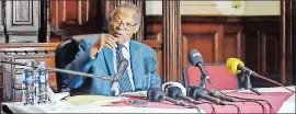  ??  ?? PRINCE Mangosuthu Buthelezi, Traditiona­l Prime Minister to the Zulu Nation and Monarch, addresses the media in Durban yesterday on several issues related to the succession of King Misuzulu Zulu, right, to the throne. | MOTSHWARI MOFOKENG African News Agency (ANA)