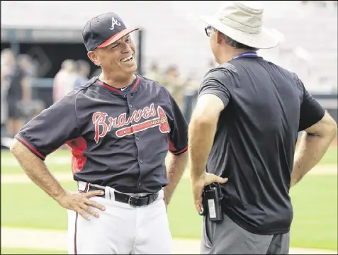  ?? GERRY BROOME / ASSOCIATED PRESS ?? Braves interim manager Brian Snitker, who was 22-30 before the All-Star break after replacing Fredi Gonzalez in May, faces a difficult road in his quest to remain as the club’s full-time leader.