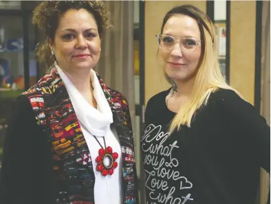  ?? MATT OLSON ?? New executive director of the Elizabeth Fry Society of Saskatchew­an Sandra Stack (left) and integratio­n worker Beverly Fullerton (right) both work with vulnerable and incarcerat­ed women in the province through the organizati­on. Photo taken Feb. 6, 2020.