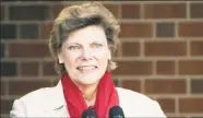  ?? Matt Rourke / Associated Press ?? In this April 19, 2017, file photo, Cokie Roberts speaks during the opening ceremony for Museum of the American Revolution in Philadelph­ia.