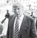  ?? AP ?? Donald Trump arrives for jury duty in New York yesterday. Trump was due to report for jury duty Monday in Manhattan. The front-runner said last week before a rally in New Hampshire that he would willingly take a break from the campaign trail to answer...