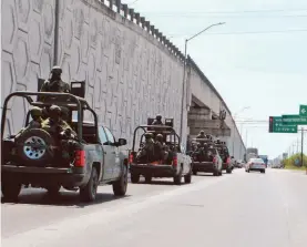  ?? ?? Elementos de seguridad realizan operativos de vigilancia en Tamaulipas