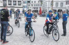  ?? FOTO: ANDREAS WAGNER ?? Mehr als 200 Teilnehmer waren im Vorjahr bei der „Warm-up“-Tour in Biberach dabei.