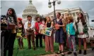  ?? Photograph: Eric Baradat/ AFP/Getty Images ?? Nadia Nazar, co founder of Zero Hour, speaks to the media on 17 September in Washington DC.