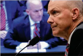  ?? CHIP SOMODEVILL­A / GETTY IMAGES ?? Former Equifax CEO Richard Smith testifies before the House Energy and Commerce Committee’s Digital Commerce and Consumer Protection Subcommitt­ee on Wednesday in Washington, D.C. Smith stepped down as CEO of Equifax last month after it was reported...