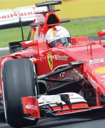  ?? LAPRESSE ?? Sebastian Vettel, 28 anni, in azione con la Ferrari nelle prime prove libere in Messico