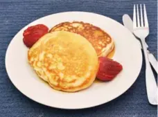  ??  ?? BEFORE Taking the time to cook your own breakfast is impressive, but original pancakes, while tasty, won’t fill you up past mid-morning.