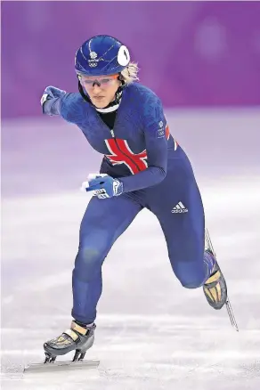  ?? ?? Comeback Elise Christie is putting her skates back on following a brief retirement