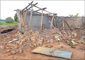  ??  ?? Destroyed: Citizens are forcefully evicted and have no recourse because King Mswati III controls land in the country. Photo: Amnesty Internatio­nal