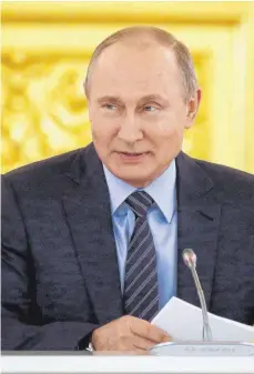  ?? FOTO: AFP ?? Im Wahlkampfm­odus: Russlands Präsident Wladimir Putin will am 18. März als unabhängig­er Kandidat antreten.
