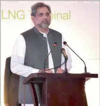  ?? APP ?? Prime Minister Shahid Khaqan Abbasi says there has to be a political settlement in Afghanista­n. —