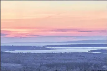  ?? JAMES A. SMITH PHOTO ?? A view from Fitzpatric­k’s Mountain looking toward Pictou Harbour, Northumber­land Strait and the Gulf Shore.