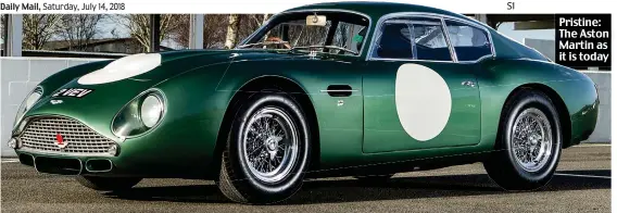  ??  ?? Pristine: The Aston Martin as it is today