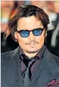  ??  ?? Johnny Depp.