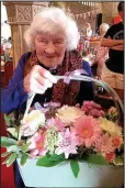  ??  ?? Lucy Baxter celebrated her 100th birthday at a tea paty held in Cadeby Church