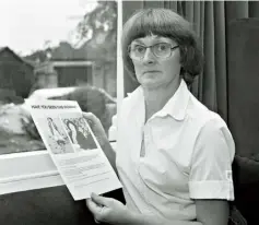  ??  ?? Above Valerie Earl with a poster appealing for witnesses in 1980