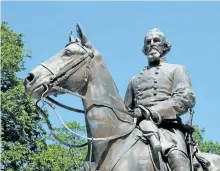  ?? THE ASSOCIATED PRESS FILES ?? A statue of Confederat­e Gen. Nathan Bedford Forrest sits in a park in Memphis, Tenn. A panel voted to keep the statue in the park.