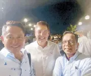  ?? ?? The author with Secretary Recto and National Economic and Developmen­t Authority Secretary Arsenio Balisacan.