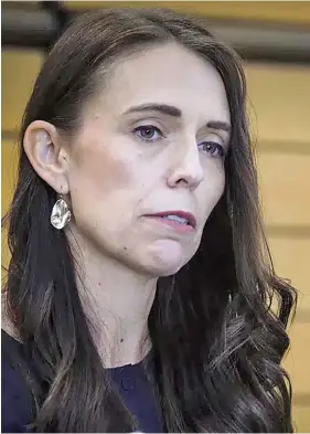  ?? Photo: AP ?? New Zealand Prime Minister Jacinda Ardern grimaces as she announces her resignatio­n at a press conference in Napier, New Zealand. Fighting back tears, Ardern told reporters that February 7 will be her last day in office.