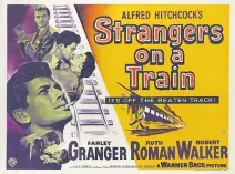  ??  ?? Alfred Hitchcock’s thriller Strangers on a Train, a 1951 quad, estimate £1,500-2,500