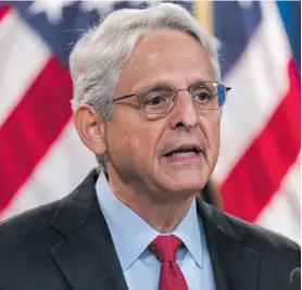  ??  ?? Attorney-General Merrick Garland announces a lawsuit against Texas and its new abortion law, which is the most restrictiv­e in the country, at the Department of Justice in Washington, DC, on 9 September 2021. Photo: Jim Lo Scalzo/EPA-EFE