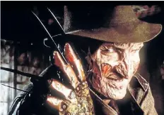  ?? FILE PHOTO ?? Robert Englund as Freddy Krueger, one of horror’s most iconic figures.