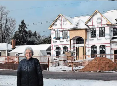  ?? MIKE PEARSON HAMILTON COMMUNITY NEWS ?? Muriel Carruthers says “monster” homes are changing Ancaster’s character. “They’re going to have to put a cap on these houses.”