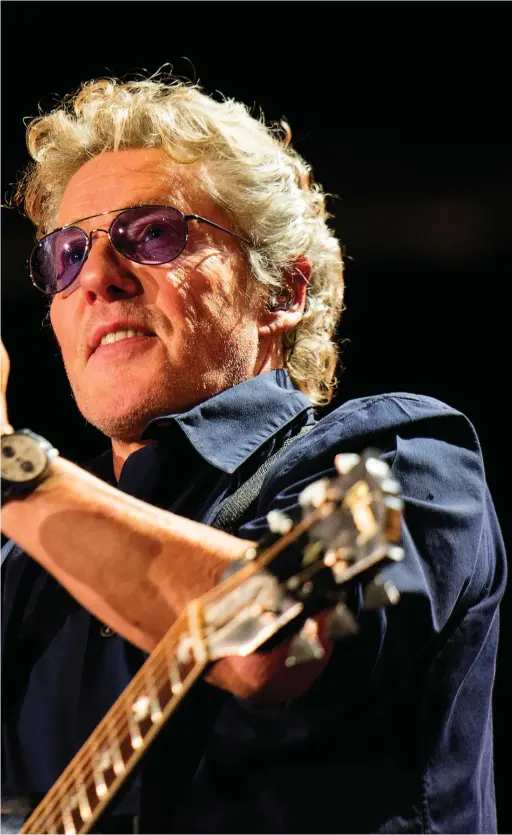  ?? ?? Roger Daltrey, front man with The Who, performing in New York in 2016. He says: ‘We are all friends after the years of turmoil’