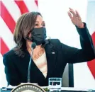  ?? OMAR ORNELAS/USA TODAY NETWORK ?? Vice President Kamala Harris met with Mexico’s president and a group of women entreprene­urs on the last leg of her first official trip abroad.