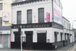  ??  ?? The infamous Bunch of Grapes pub in east Belfast