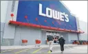  ?? The Associated Press ?? Lowe’s says it plans to reorganize its operations in Canada and shut 34 underperfo­rming stores.