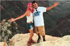  ?? Source: Facebook ?? Meenakshi Moorthy and Vishnu Viswanath at North Rim Grand Canyon in a photo posted on Facebook on August 8.
