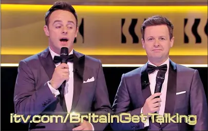  ??  ?? CAMPAIGN: Hosts Ant and Dec last night and, below, newsreader Julie Etchingham joins in