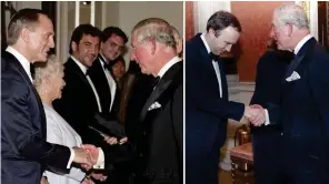  ?? ?? Royal appointmen­t: Craig (left) and Hancock meet Prince Charles