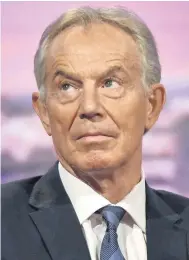  ??  ?? OUT OF TOUCH: Ex-Prime Minister Tony Blair