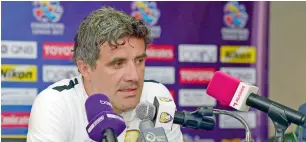  ?? Supplied photo ?? Al Ain FC coach Zoran Mamic speaks during the Press conference. —