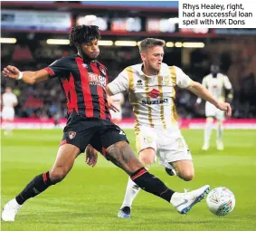  ??  ?? Rhys Healey, right, had a successful loan spell with MK Dons