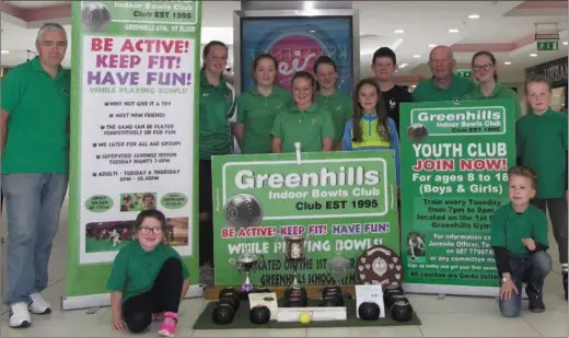  ??  ?? Greenhills Bowls Club members at their promotion day in Drogheda’s Laurence Centre.