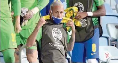  ?? File / Agence France-presse ?? ↑
Neymar’s Brazil, with three wins in four Copa America matches, are the clear favourites to win.