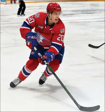  ?? STEVEN MAH/SOUTHWEST BOOSTER ?? Reed Jacobson had a goal and an assist in his return to Swift Current.