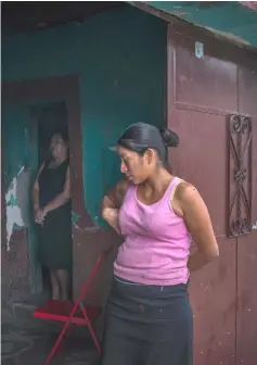  ??  ?? Teresa de Jesus Luna, 55, mother of Denys Adelmo, left, and Gilda López, 32, mother of Elizabeth Dayana, in the Teresa’s home of the village of Chanmagua, Guatemala.
