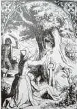  ?? Repro: Gerlinde Drexler ?? Dieser Ausschnitt aus einer Zeichnung zeigt das Gnadenbild im hohlen Birn baum.