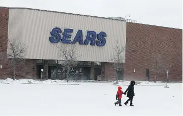  ?? KEVIN KING / POSTMEDIA NEWS ?? Former employees are feeling the sting of Sears Canada outlets, including this one in Winnipeg, closing their doors.