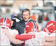  ?? Bob Luckey Jr. / Hearst Connecticu­t Media ?? New Canaan football coach Lou Marinelli during the 2017 Turkey Bowl game against Darien. There won’t be a Turkey Bowl this season, but Darien and New Canaan played Saturday in a final Fairfield County Football League game.