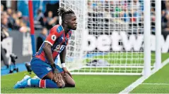  ??  ?? Great reception: Wilfried Zaha, denied a move to Everton, was cheered by home fans