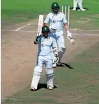 ?? AP ?? Abidi Ali and Azhar Ali shared a 236-run partnershi­p for the second wicket against Zimbabwe.—