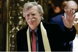  ?? FOTO: EPA/JUSTIN LANE ?? John Bolton förespråka­r en hårdare säkerhetsp­olitisk linje än presidente­n själv.