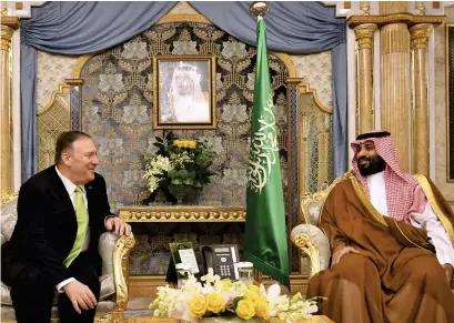  ?? Bild: Mandel Ngan ?? USA:S utrikesmin­ister Mike Pompeo träffade Saudiarabi­ens kronprins Mohammed bin Salman i veckan.