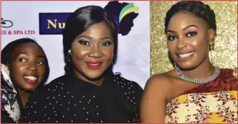  ??  ?? Mercy Johnson and Nuella Njubigbo Chikere at the premiere of Light Will Come